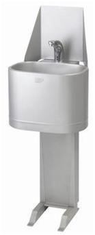 AUM 06 sensor-controlled stainless steel free-standing washbasin